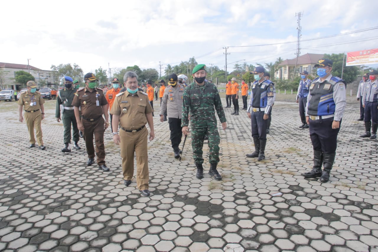 Wakil Bupati OKU Pimpin Apel Gelar Pasukan Penegakan Disiplin Protokol Kesehatan 